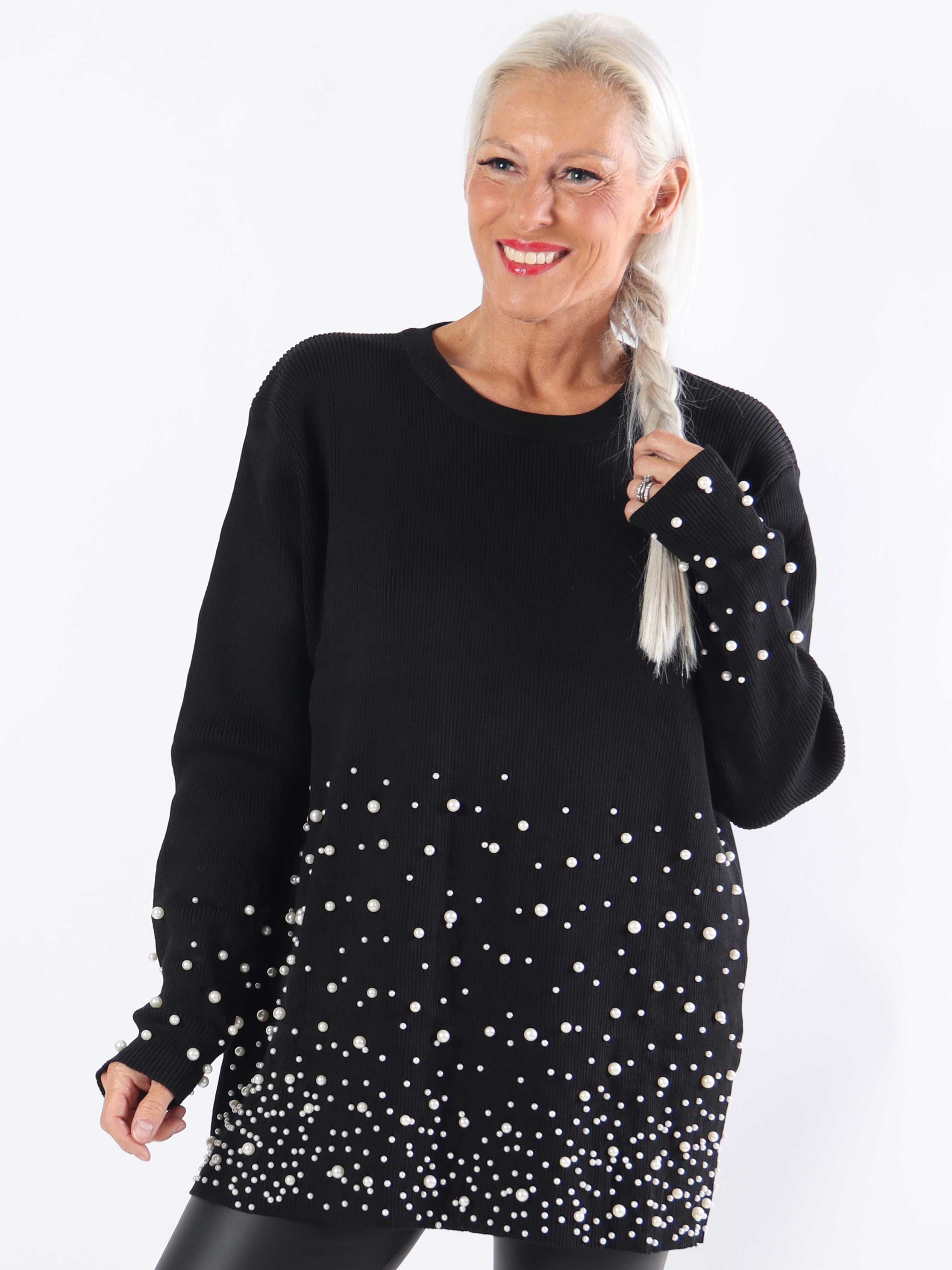Diantha - Blus i viskos med pärlor och mycket stretch